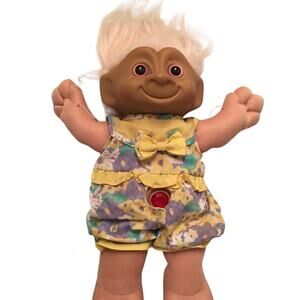 Vintage 1991 Ace Novelty Treasure Trolls Red Ruby Gem 12" Soft Body Animal Plush